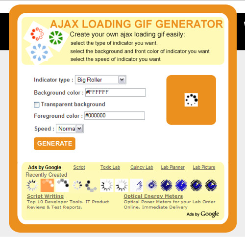 Ajax Loading Gif Image