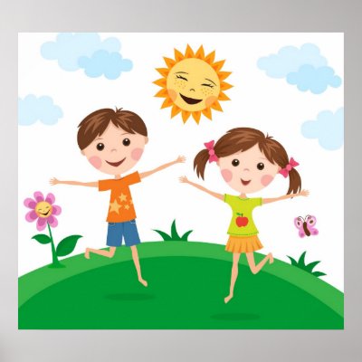 Cartoon Pictures Of Children Playing Outside