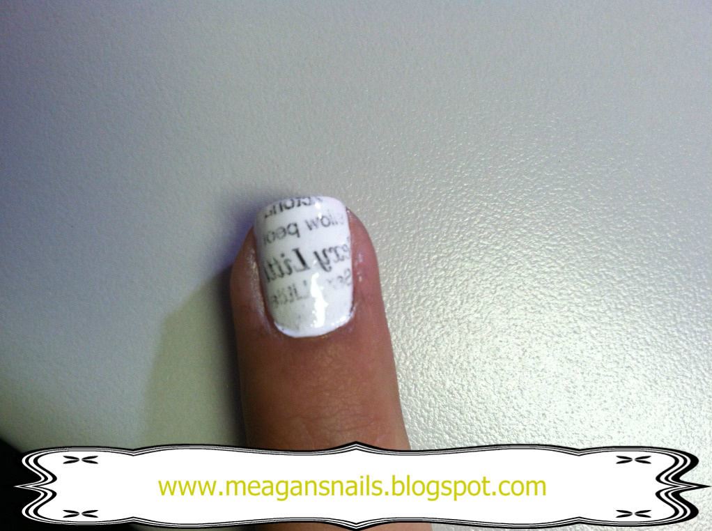 How To Do Newspaper Nails With Magazine