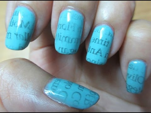 How To Make Newspaper Nails With Mouthwash