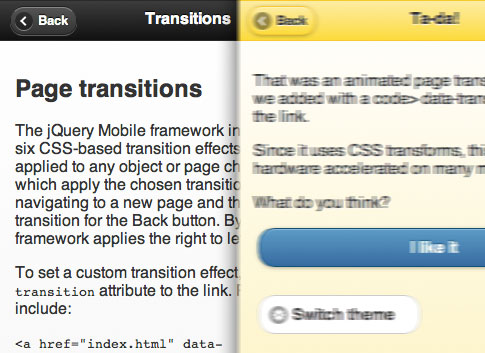 Jquery Mobile Page Loading Animation