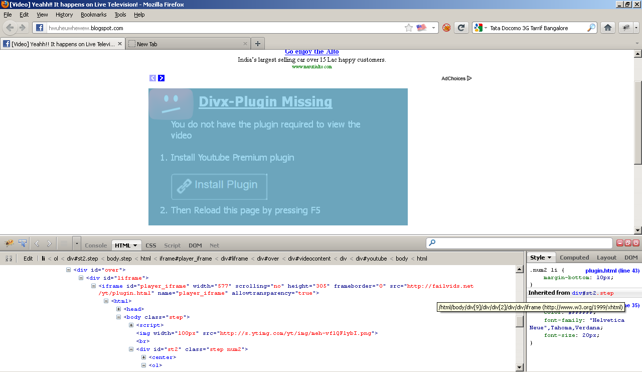 Loading Facebook In Iframe