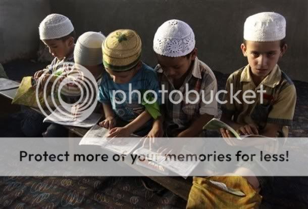 Muslim Children Reading Quran