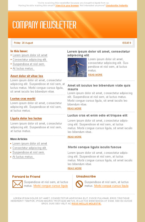 Newsletter Templates Psd Download