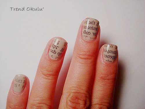 Newspaper Nails Tutorial