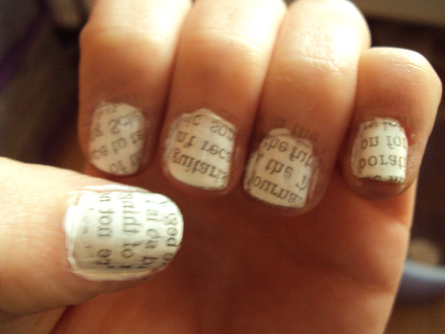 Newspaper Nails Without Rubbing Alcohol Or Vodka